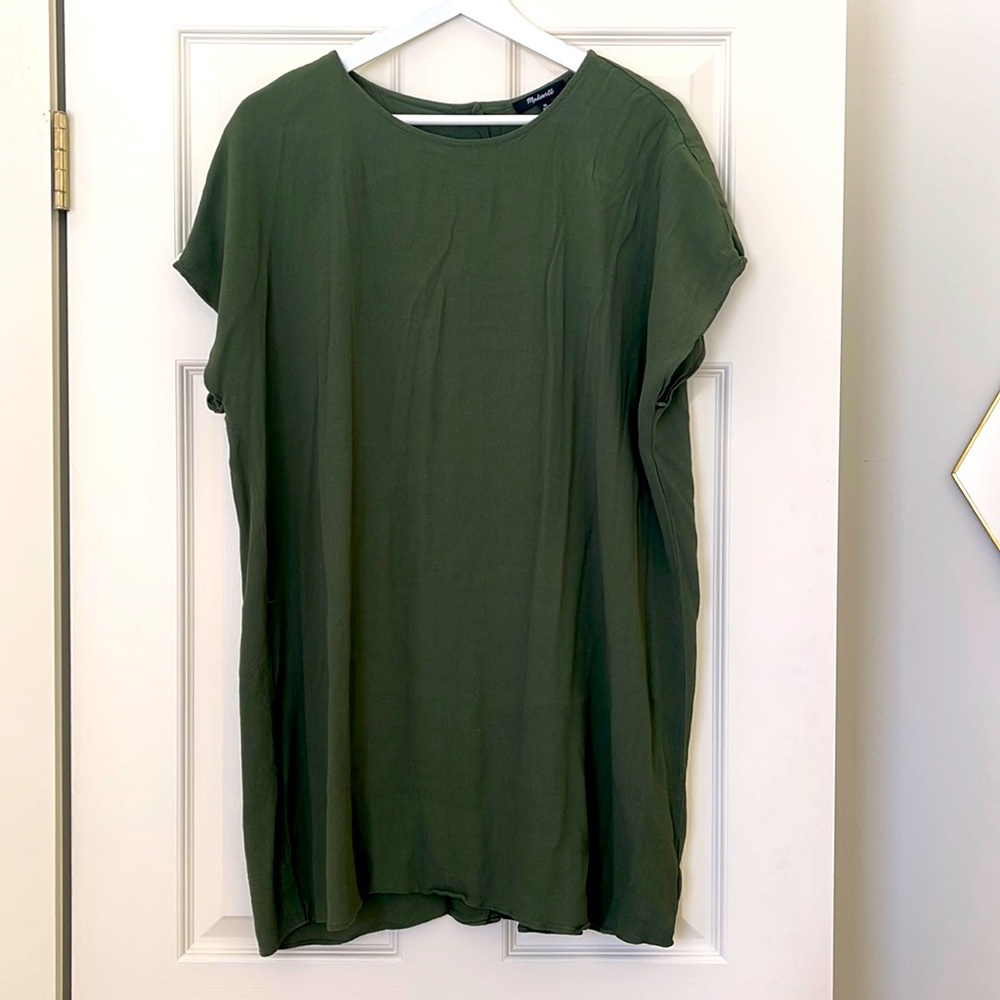 Madewell green viscose dress
